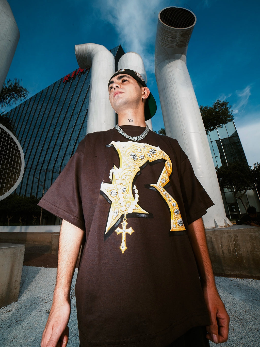 T-SHIRT R PEDRERIA MARRON