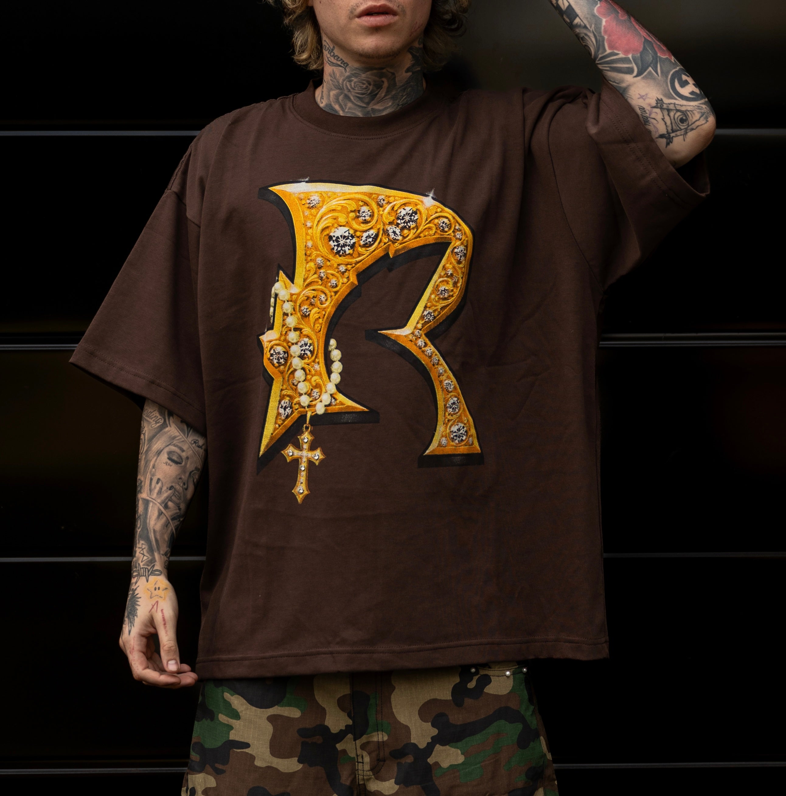 T-SHIRT R PEDRERIA MARRON