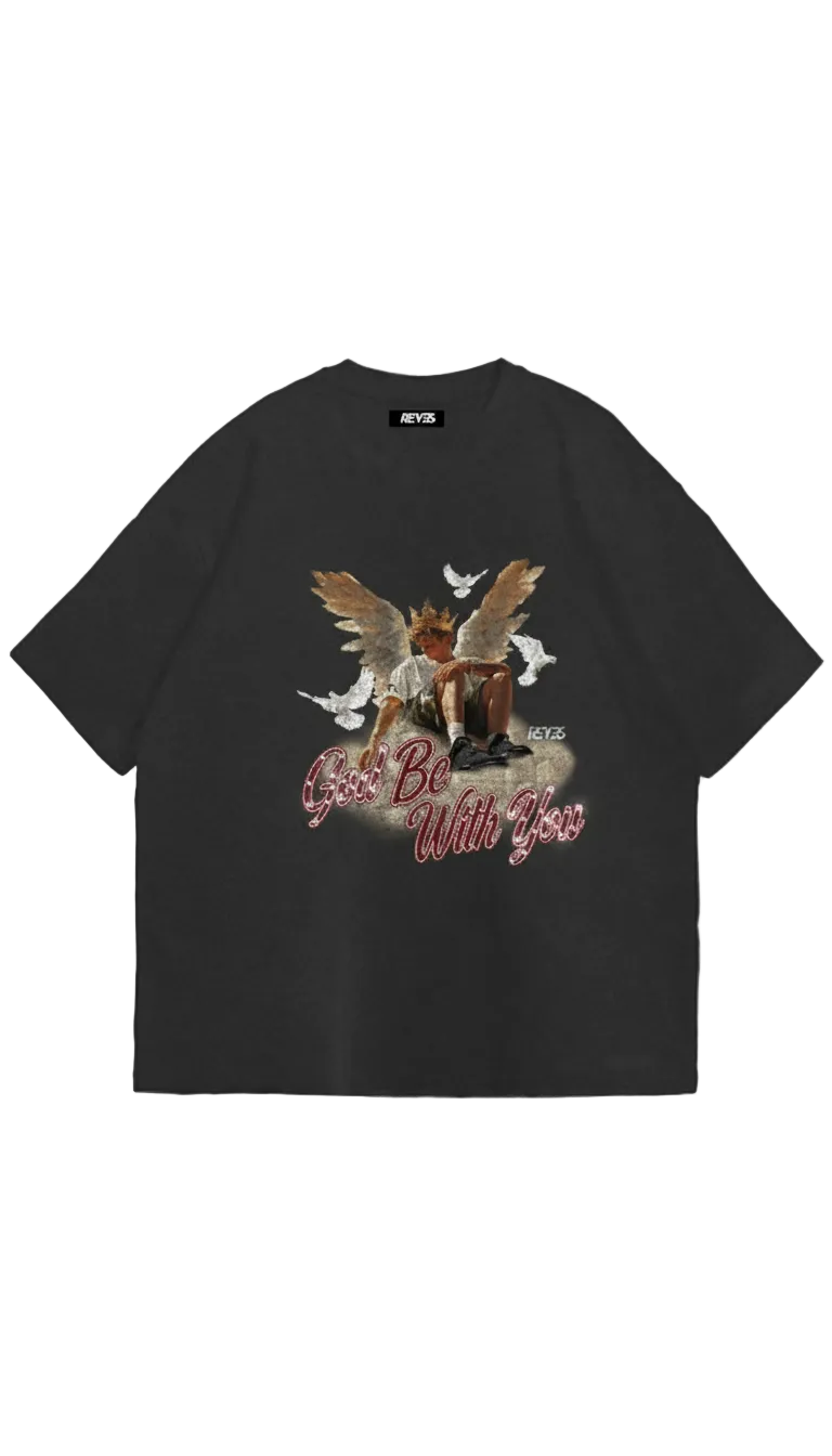 T-SHIRT ANGEL ACID WASH