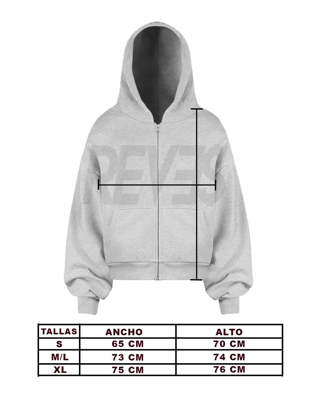 HOODIE REVES GREY