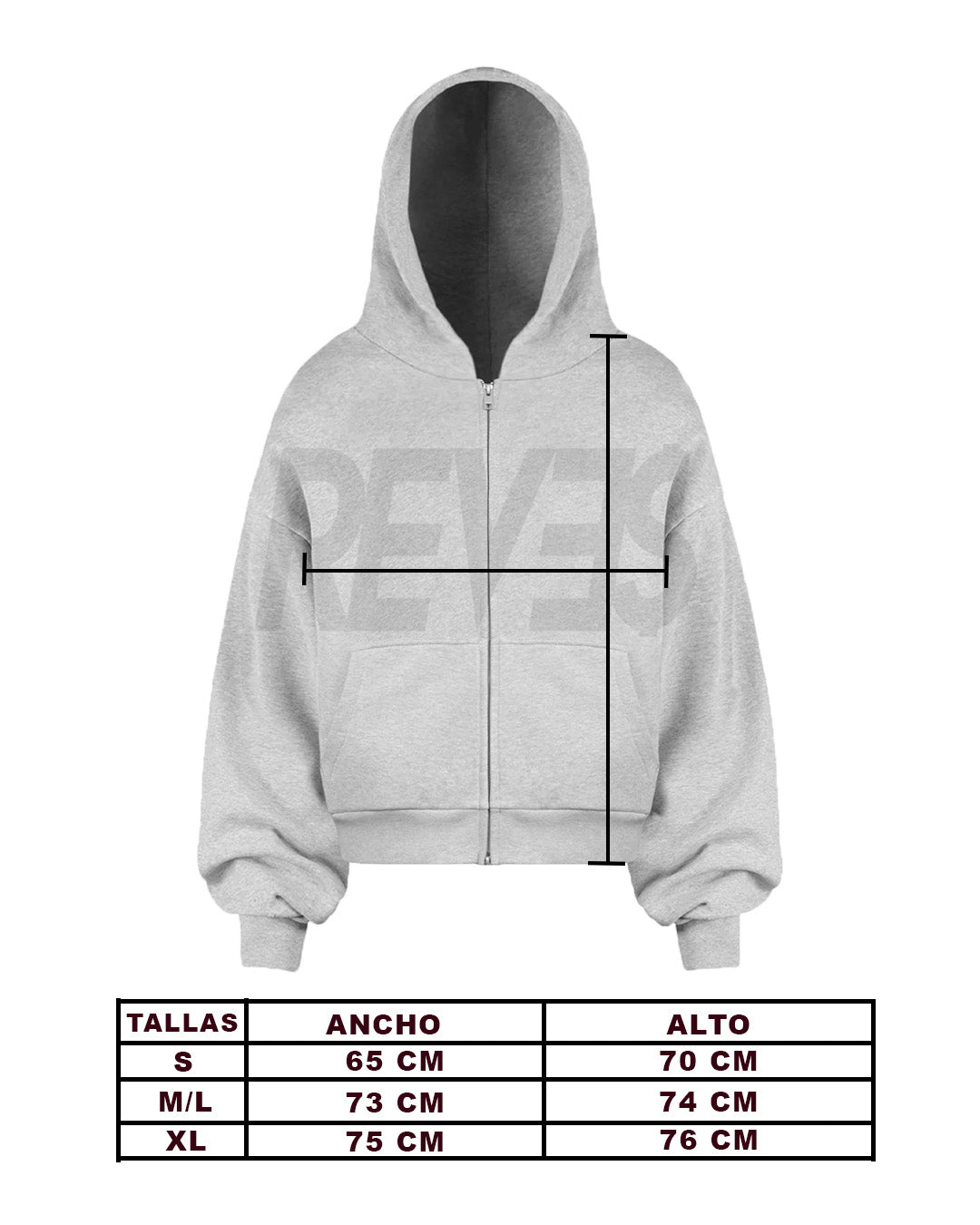 HOODIE REVES GREY